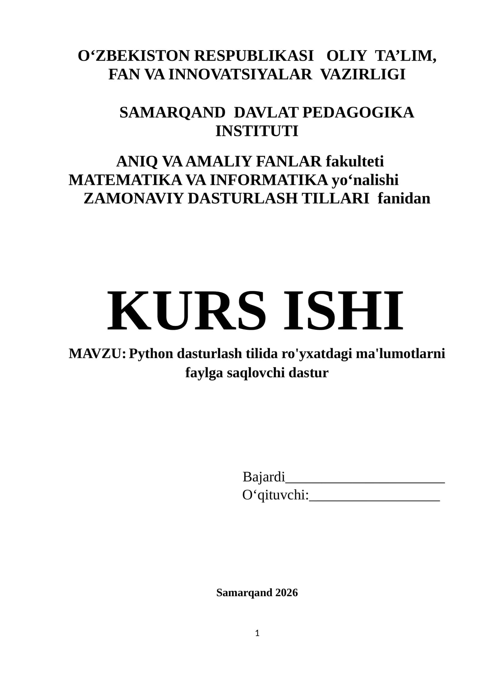 Python dasturlash tilida fayildagi kontaktlarni boshqarish tizimini yaratish.