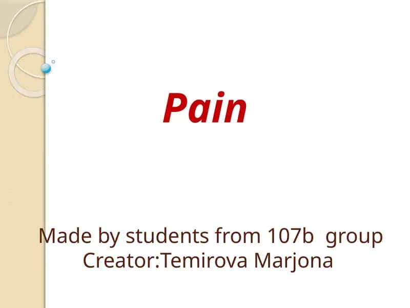 Pain