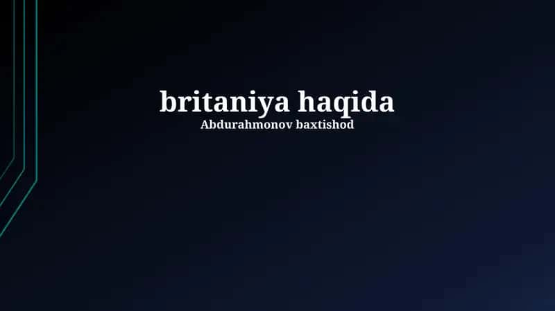 britaniya haqida