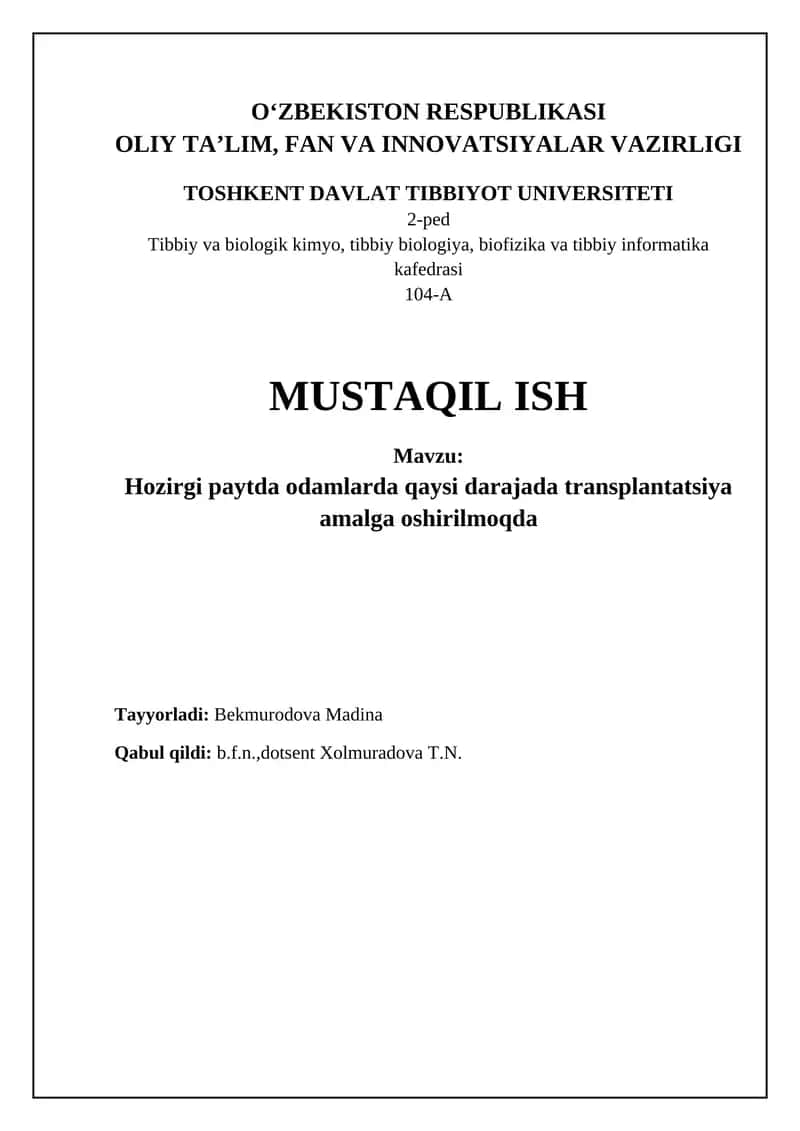 Transplantatsiya tibbiyoti