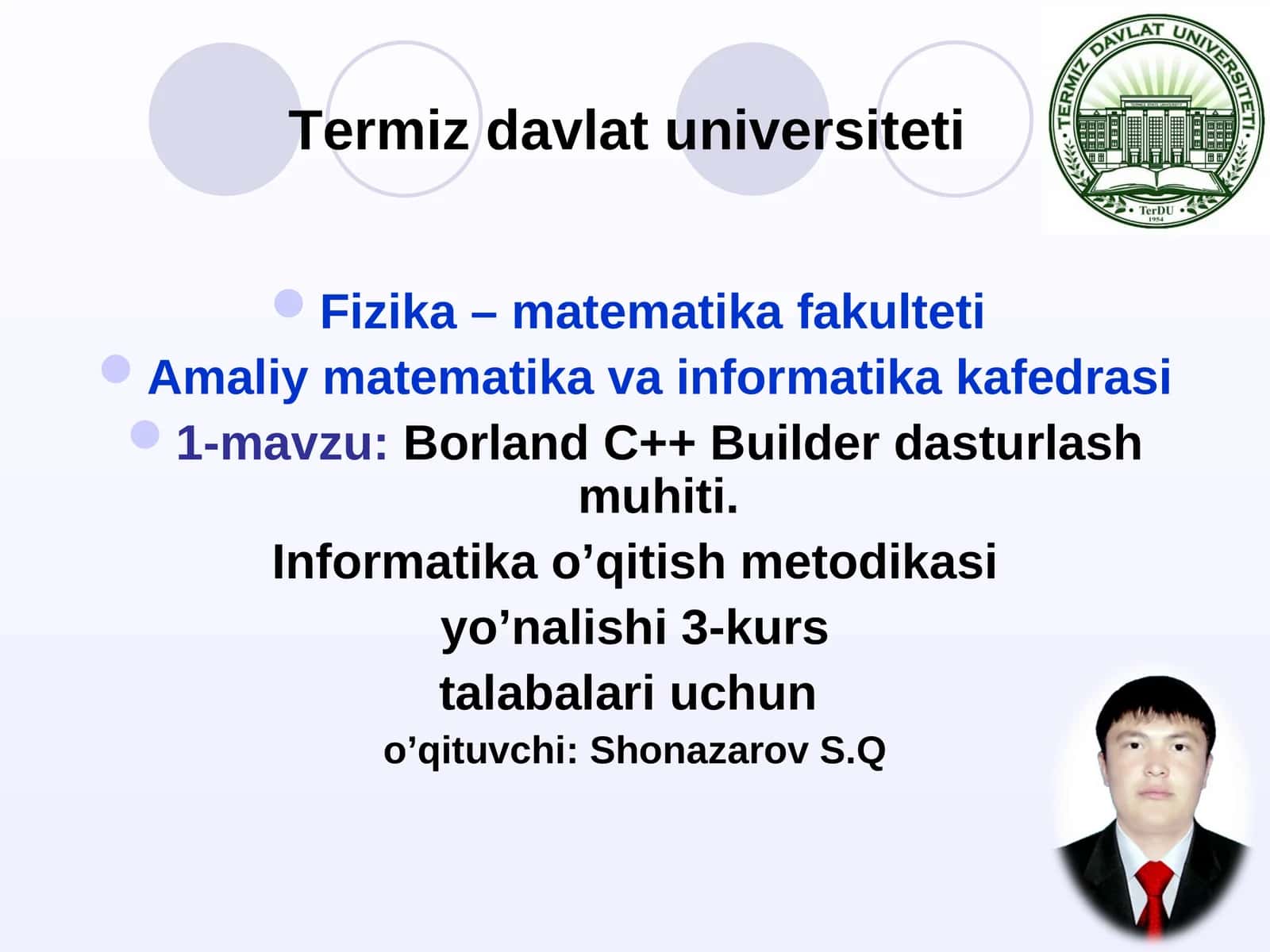 Borland C++ Builder dasturlash muhiti