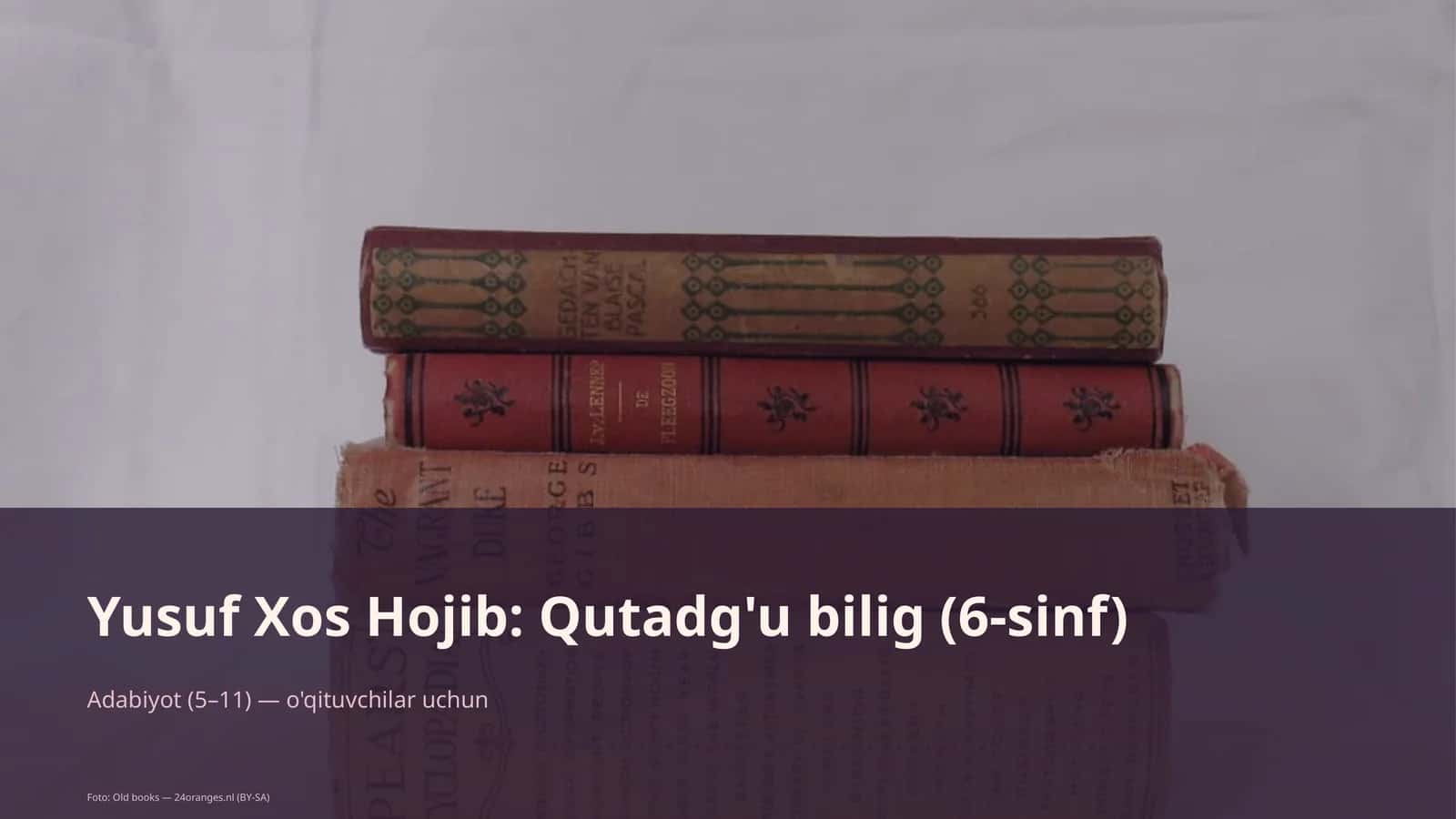 Yusuf Xos Hojib: Qutadg'u bilig (6-sinf)