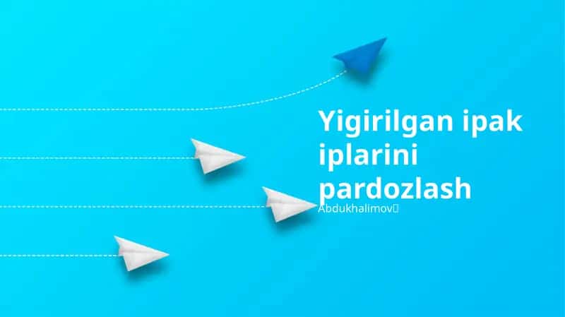 Yigirilgan ipak iplarini pardozlash