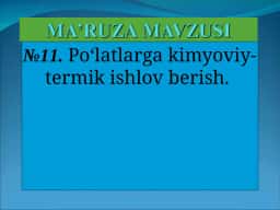 Po‘latlarga kimyoviy-termik ishlov berish