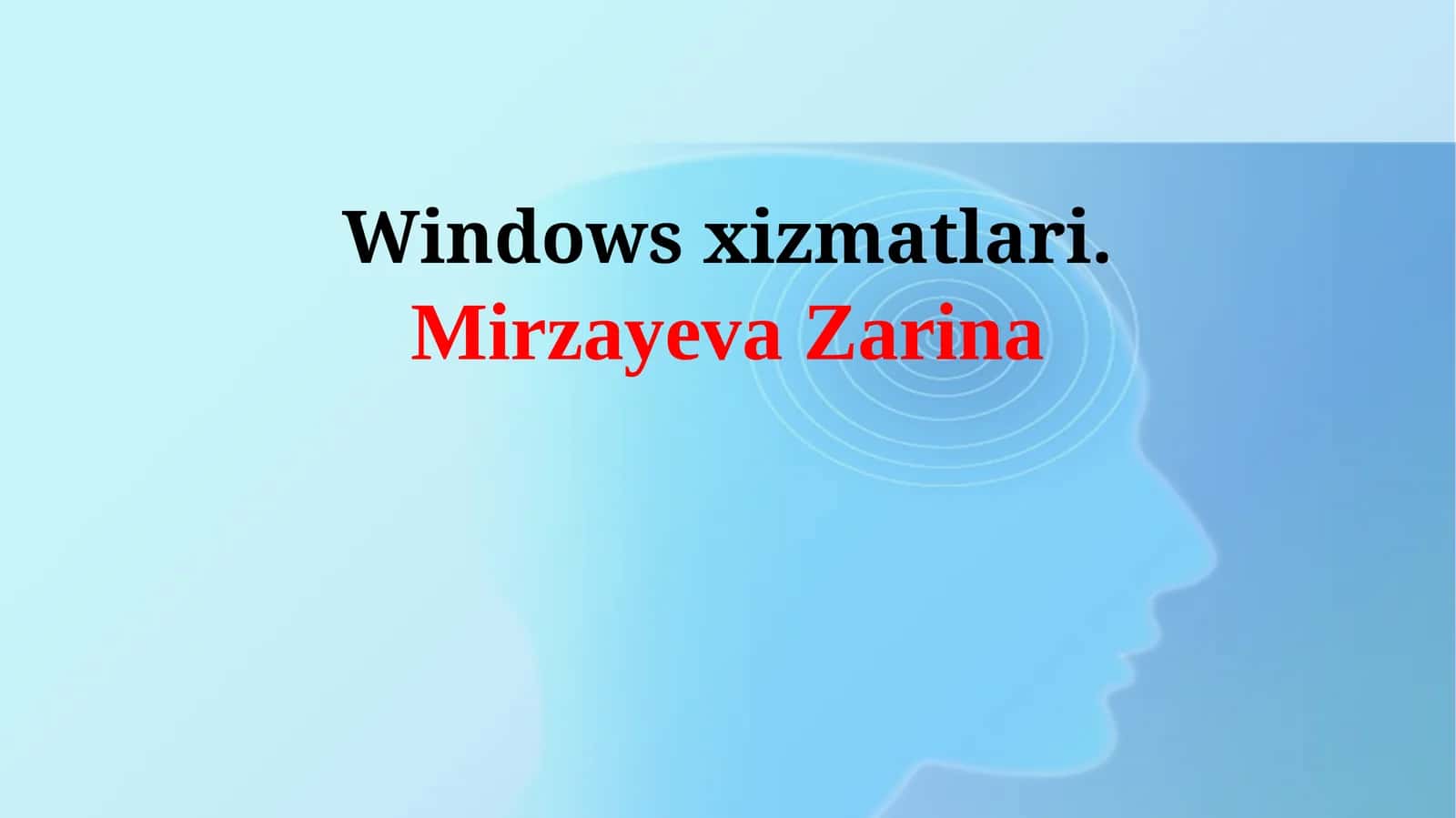 Windows xizmatlari