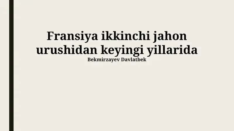 Fransiyada siyosiy yangilanishlar