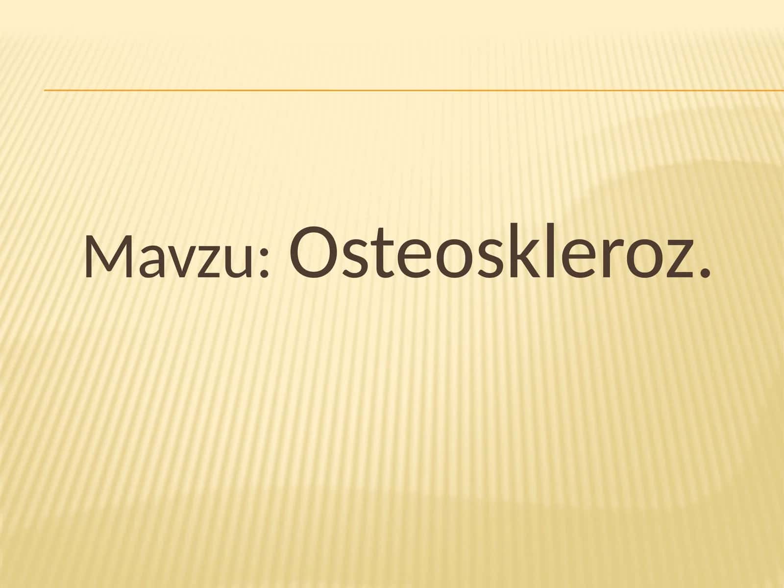 Osteoskleroz