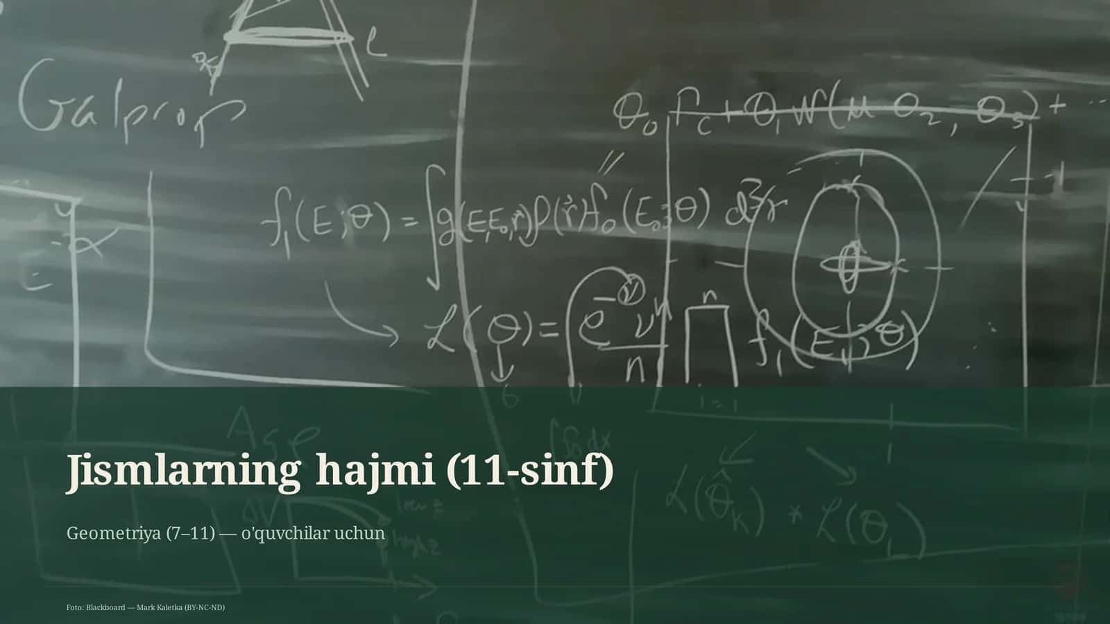Jismlarning hajmi (11-sinf)