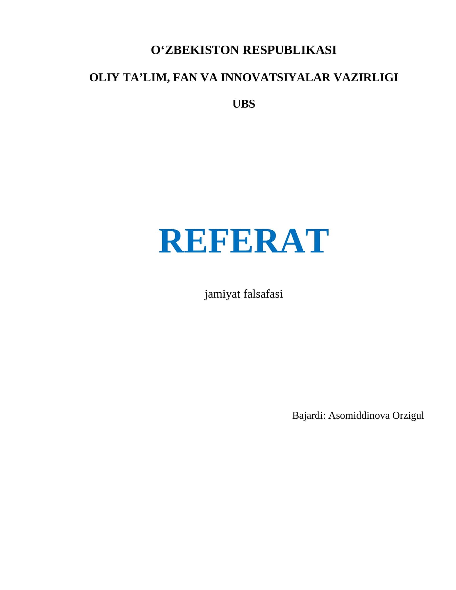 jamiyat falsafasi