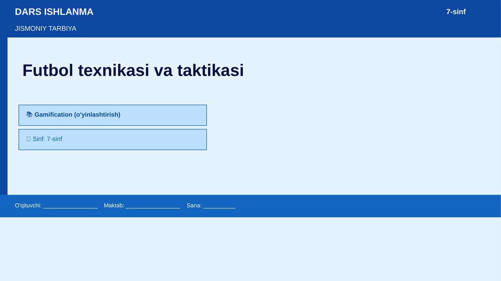 Dars Ishlanma