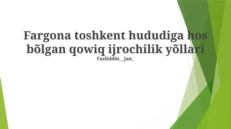 Kelajakdagi rivojlanish