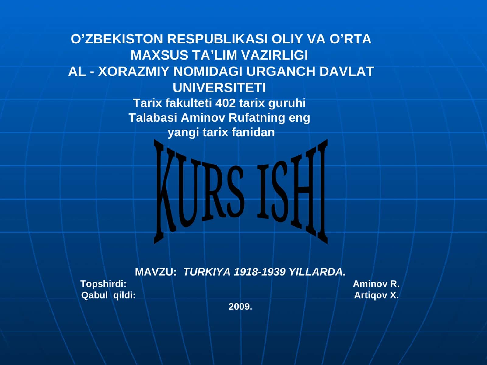 TURKIYA 1918-1939 YILLARDA