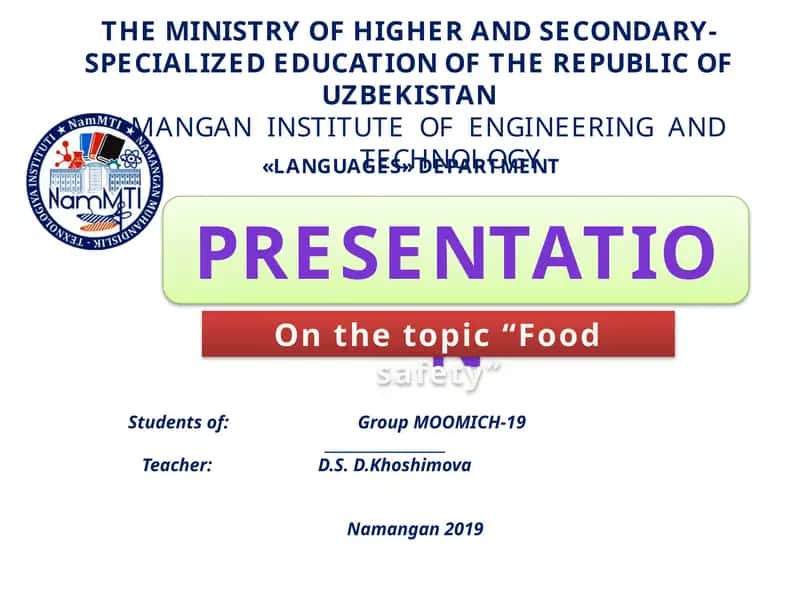 Food Safety Presentation