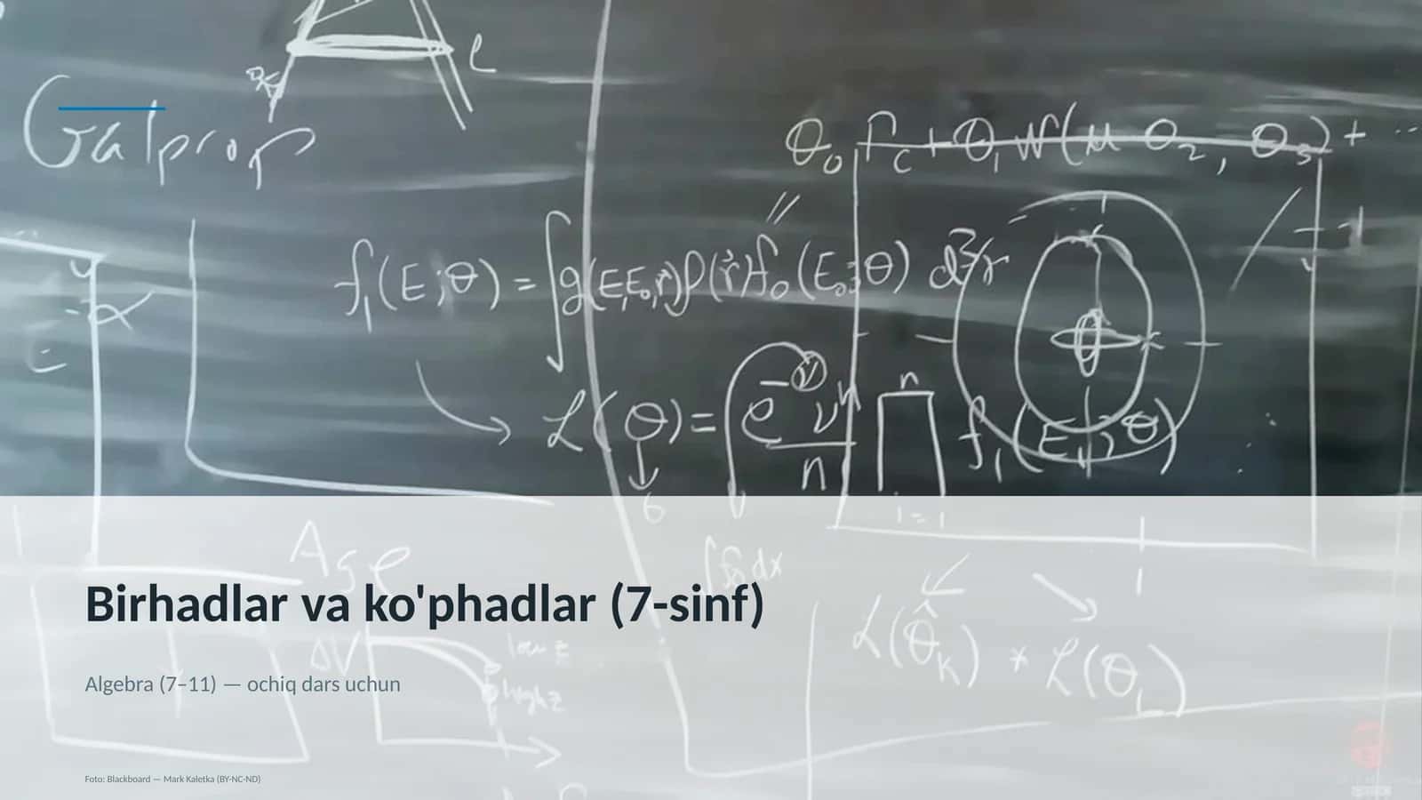 Birhadlar va ko'phadlar (7-sinf)