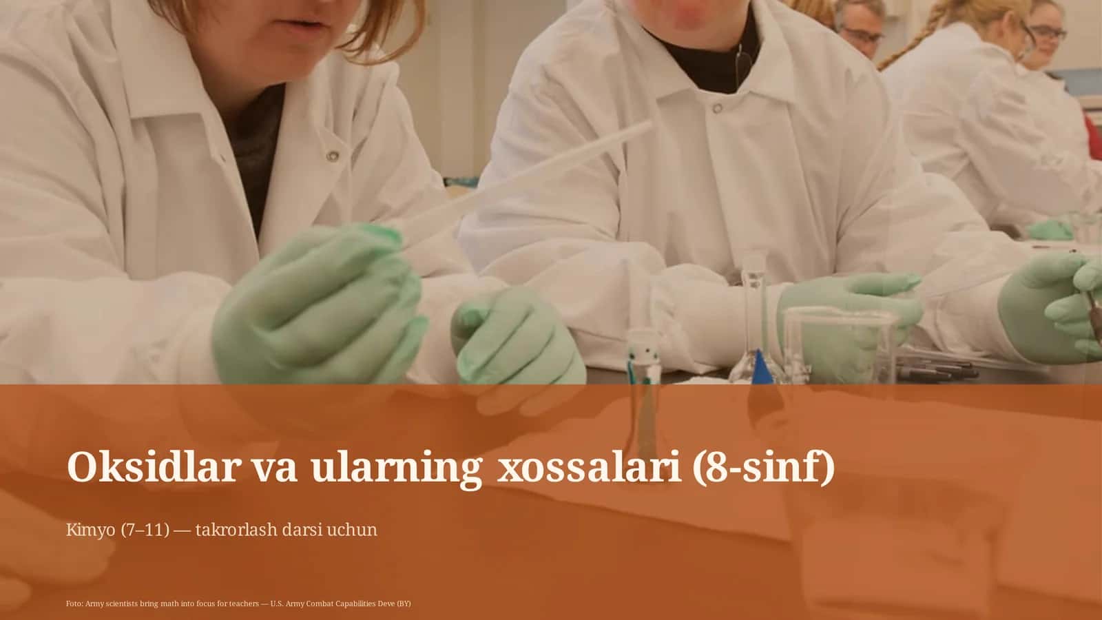 Oksidlar va ularning xossalari (8-sinf)
