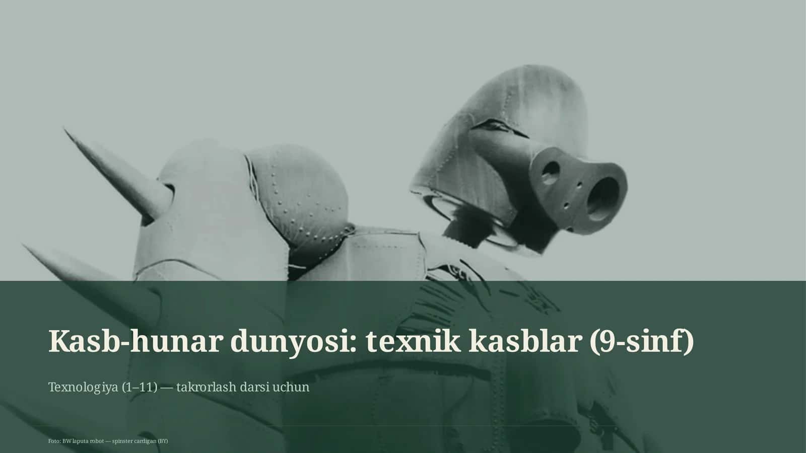 Kasb-hunar dunyosi: texnik kasblar (9-sinf)