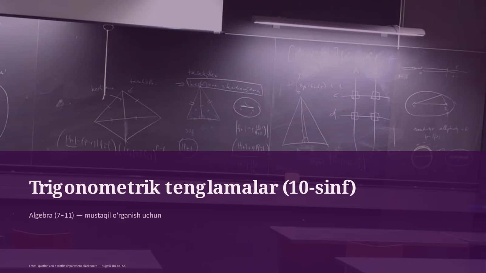 Trigonometrik tenglamalar (10-sinf)