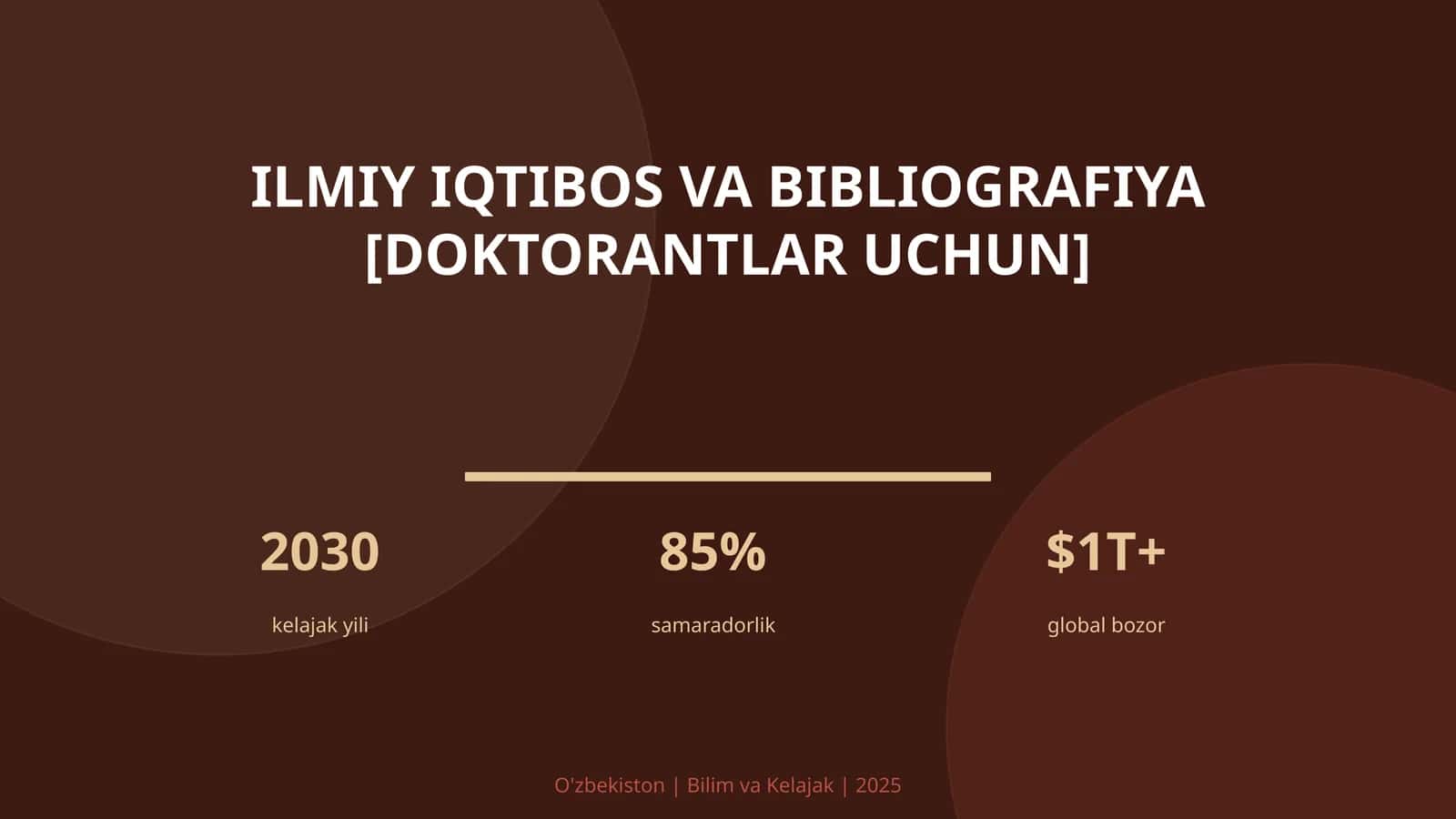 Ilmiy iqtibos va bibliografiya [doktorantlar uchun]