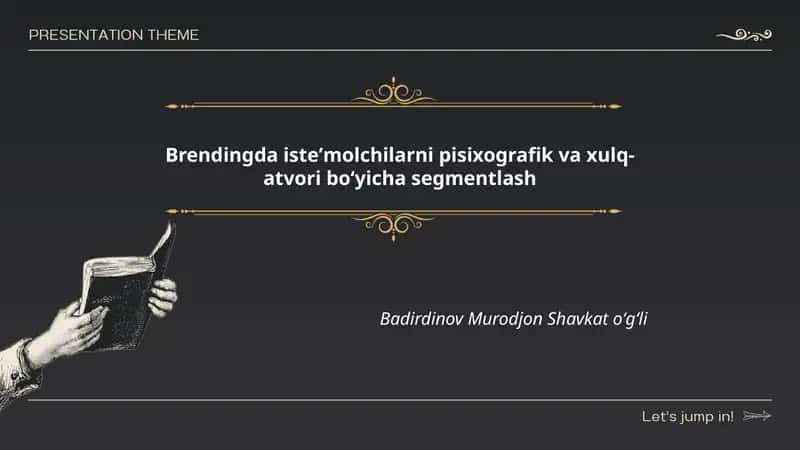 Brendingda isteʼmolchilarni pisixografik va xulq-atvori boʻyicha segmentlash