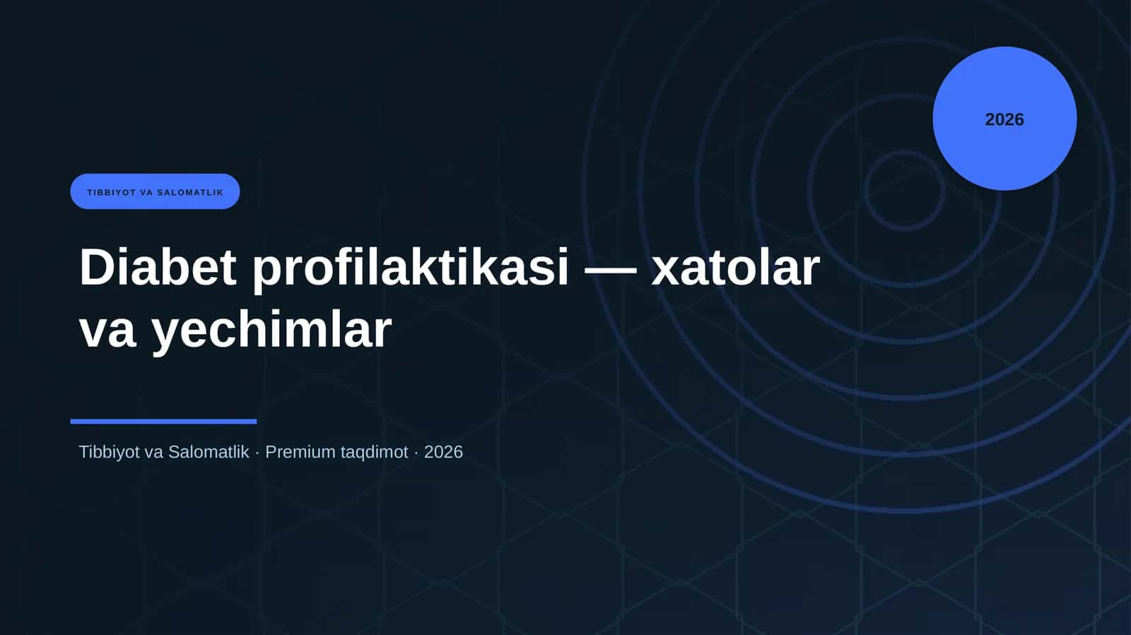 Diabet profilaktikasi — xatolar va yechimlar