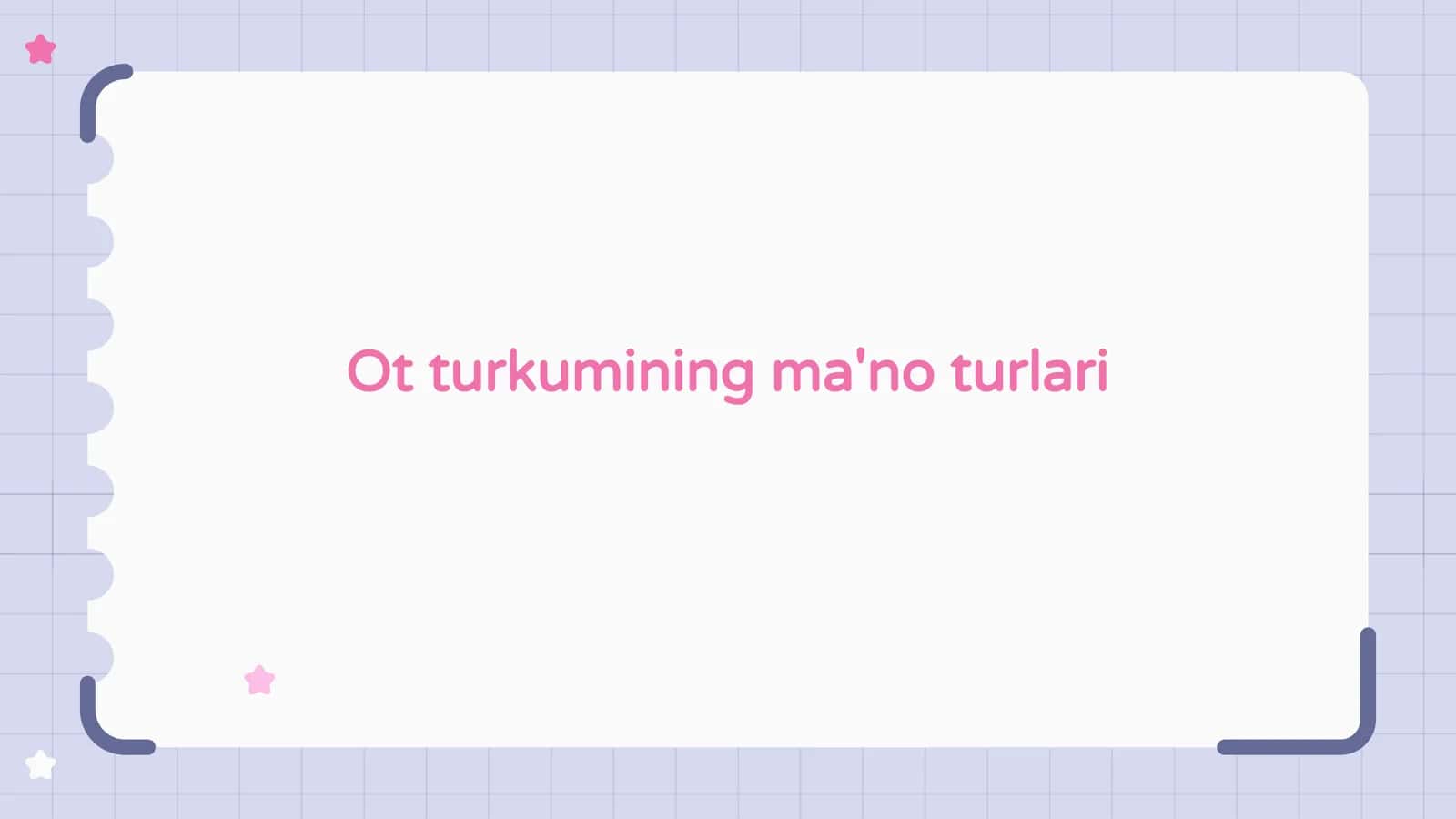 Ot turkumining ma'no turlari