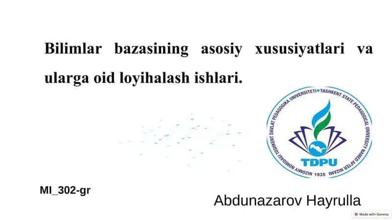Bilimlar bazasi