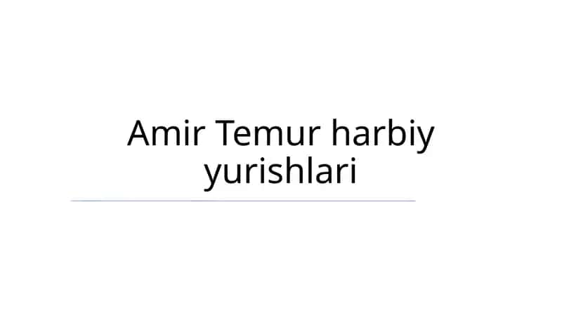 Temurning Ko'tarilishi