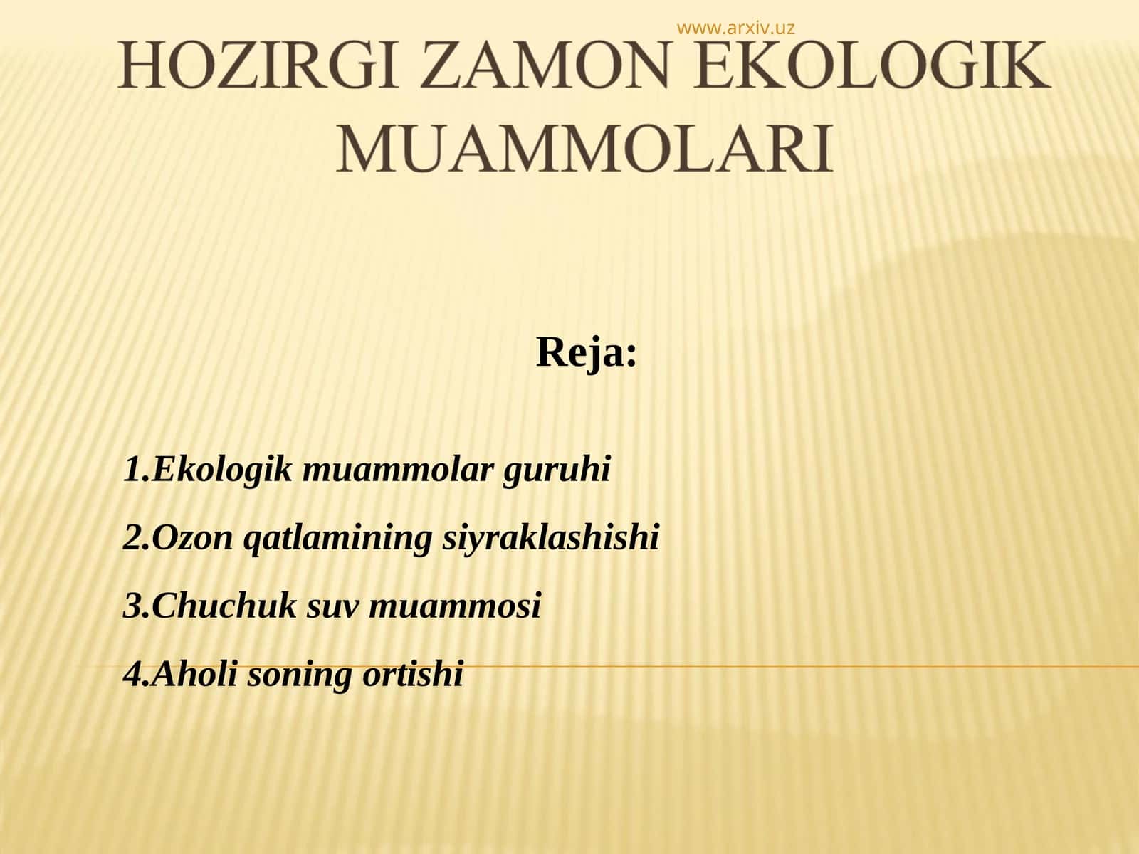 Ekologik muammolar guruhi