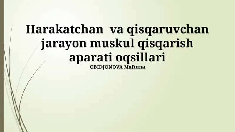 Mushak qisqarish apparati oqsillari