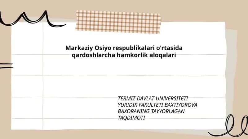 Baxtiyorova Baxoraning Tayyorlagan Taqdimoti