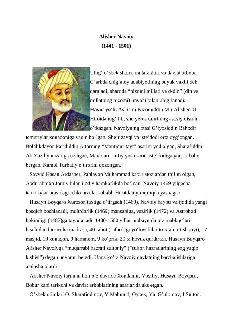 Alisher Navoiy