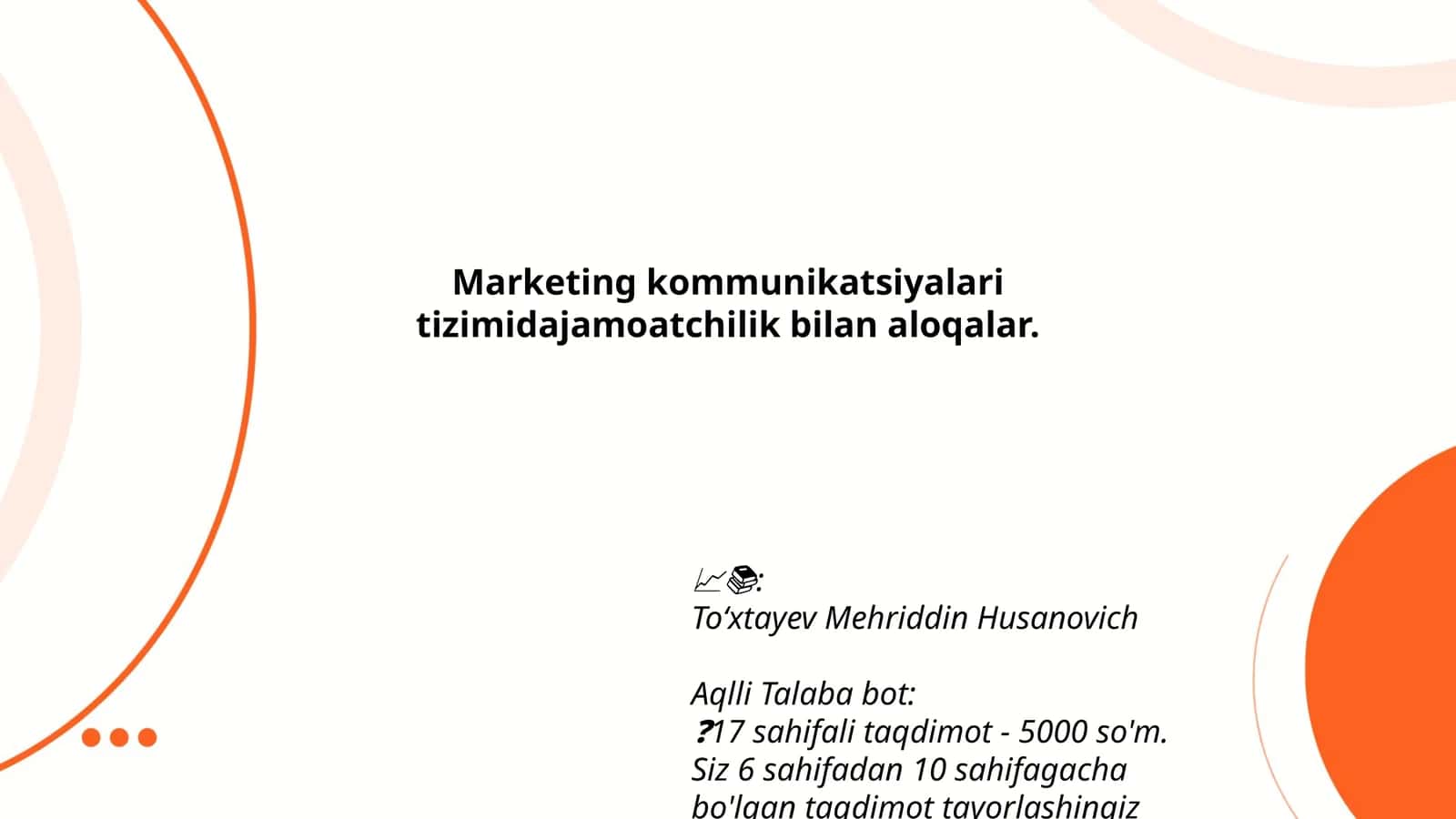Marketing kommunikatsiyalari tizimi