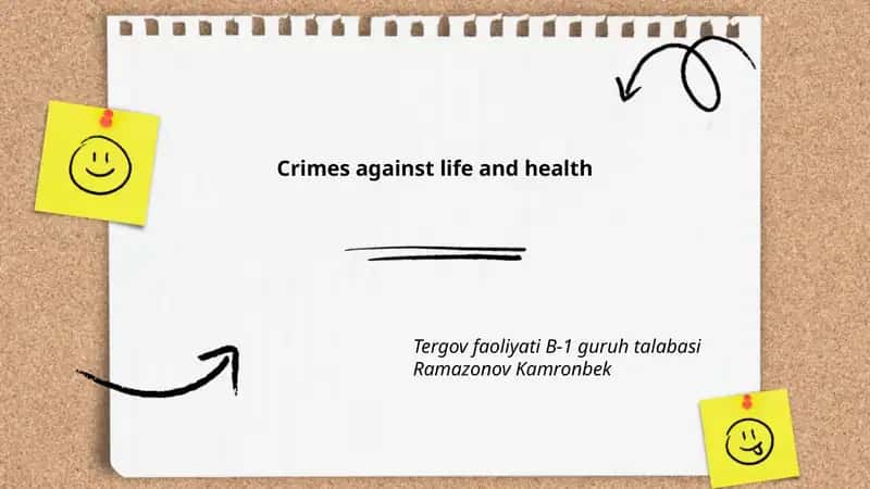 Crimes against life and health
