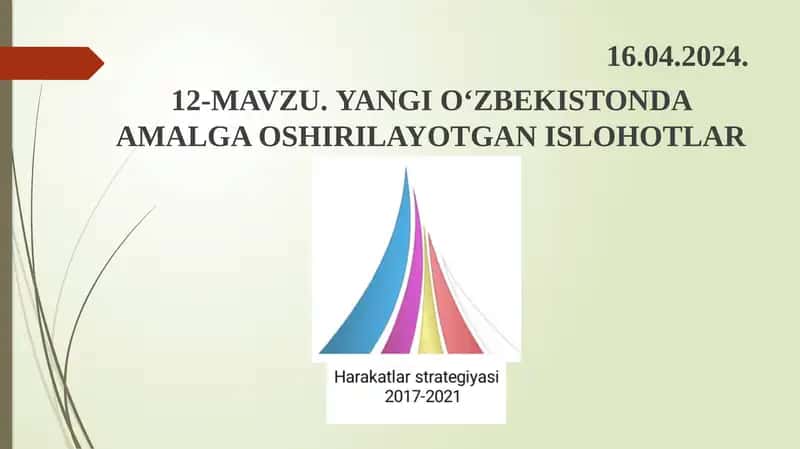 Yangi O‘zbekistonda Amalga Oshirilayotgan Ishlohtlar Tayanch So‘zlar