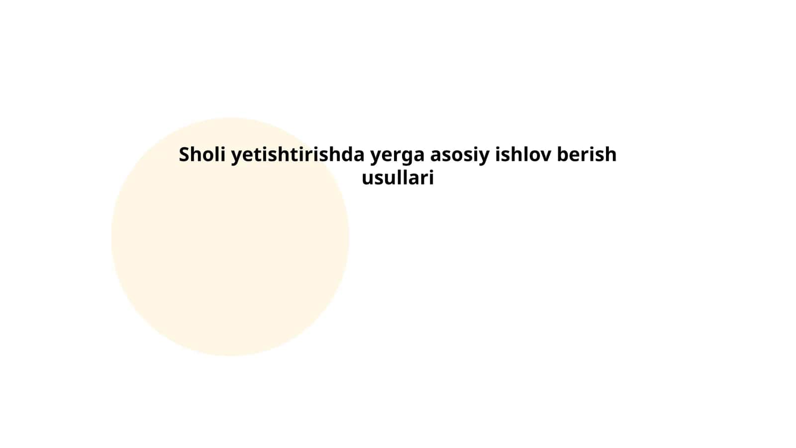 Yer tayyorlash texnikalari
