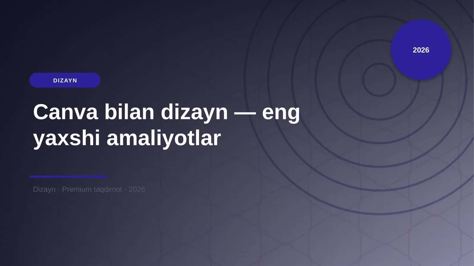 Canva bilan dizayn — eng yaxshi amaliyotlar