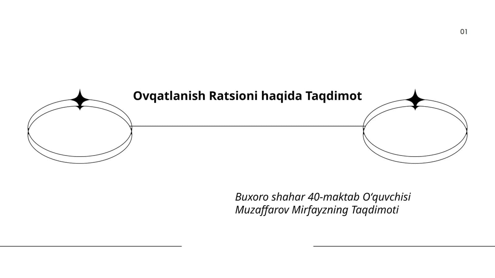 Ovqatlanish Ratsioni haqida Taqdimot