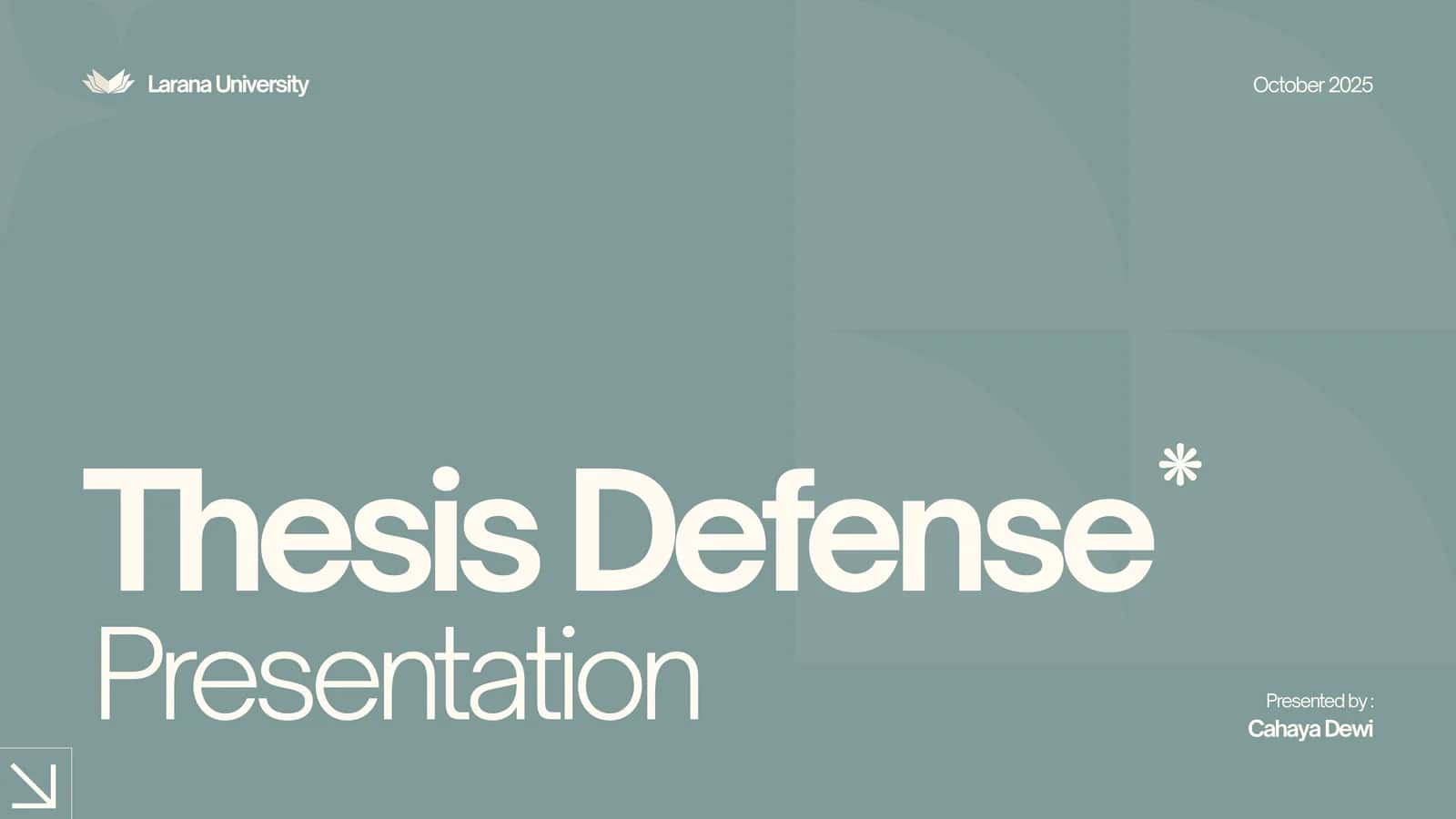 Thesis Defense Presentation