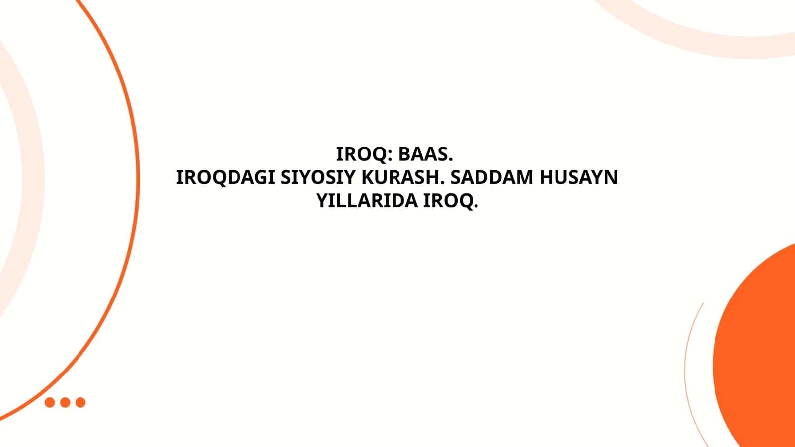 Saddam Husaynning Iroqdagi hokimiyati