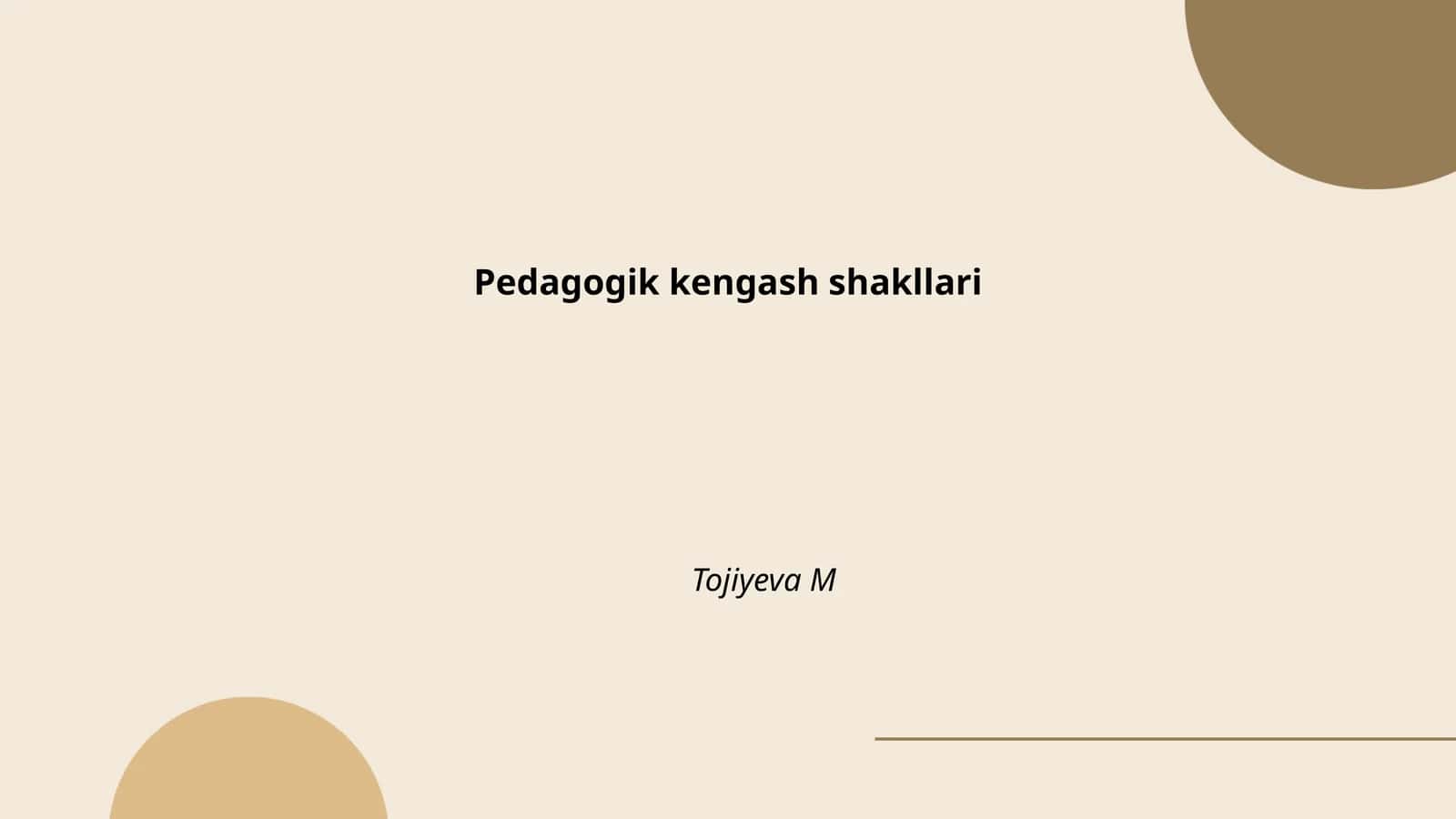 Pedagogik kengash shakllari