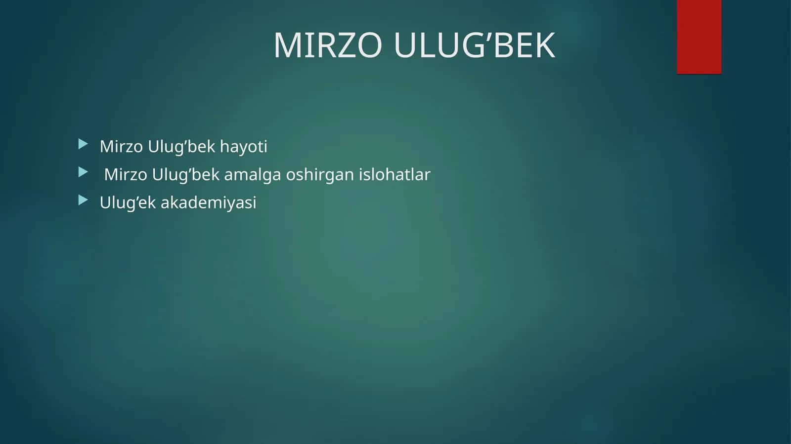 Mirzo Ulug’bek