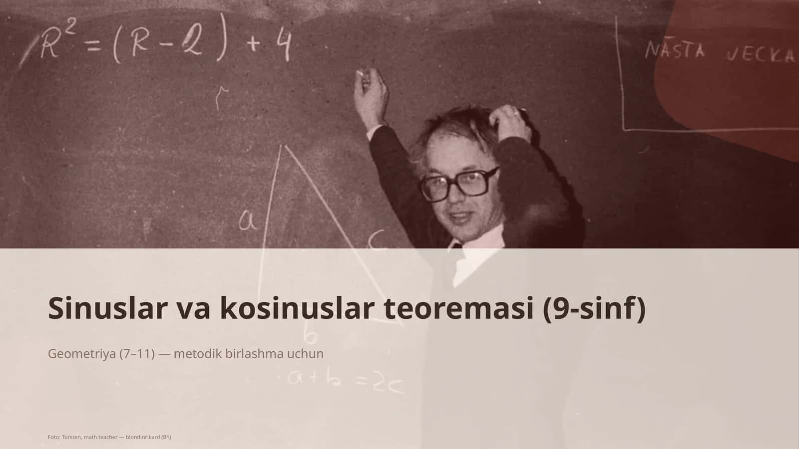 Sinuslar va kosinuslar teoremasi (9-sinf)