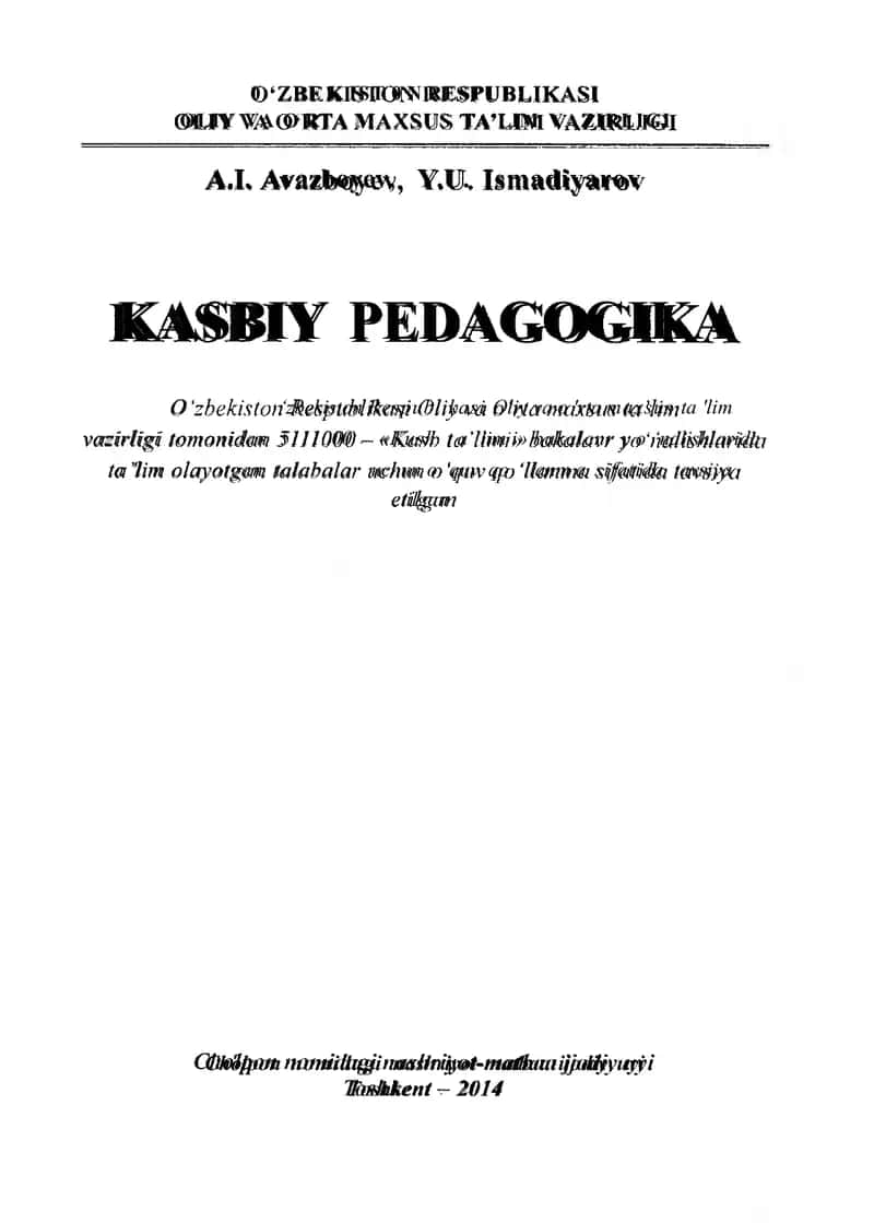 Kasbiy Pedagogika