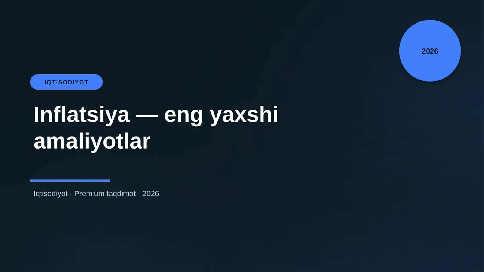 Inflatsiya — eng yaxshi amaliyotlar
