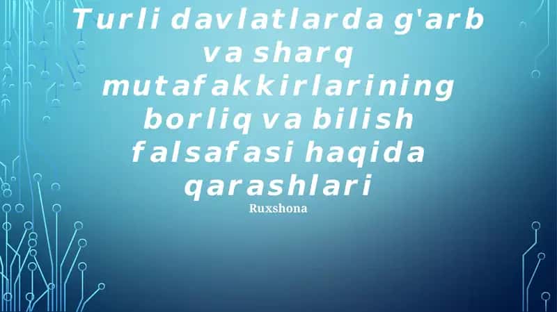 Turlarining tadqiqoti garb va sharq davlatlari, ularning boshqaruv turlari va ularning kapitalistik modellarining taqdim etilishi 1
