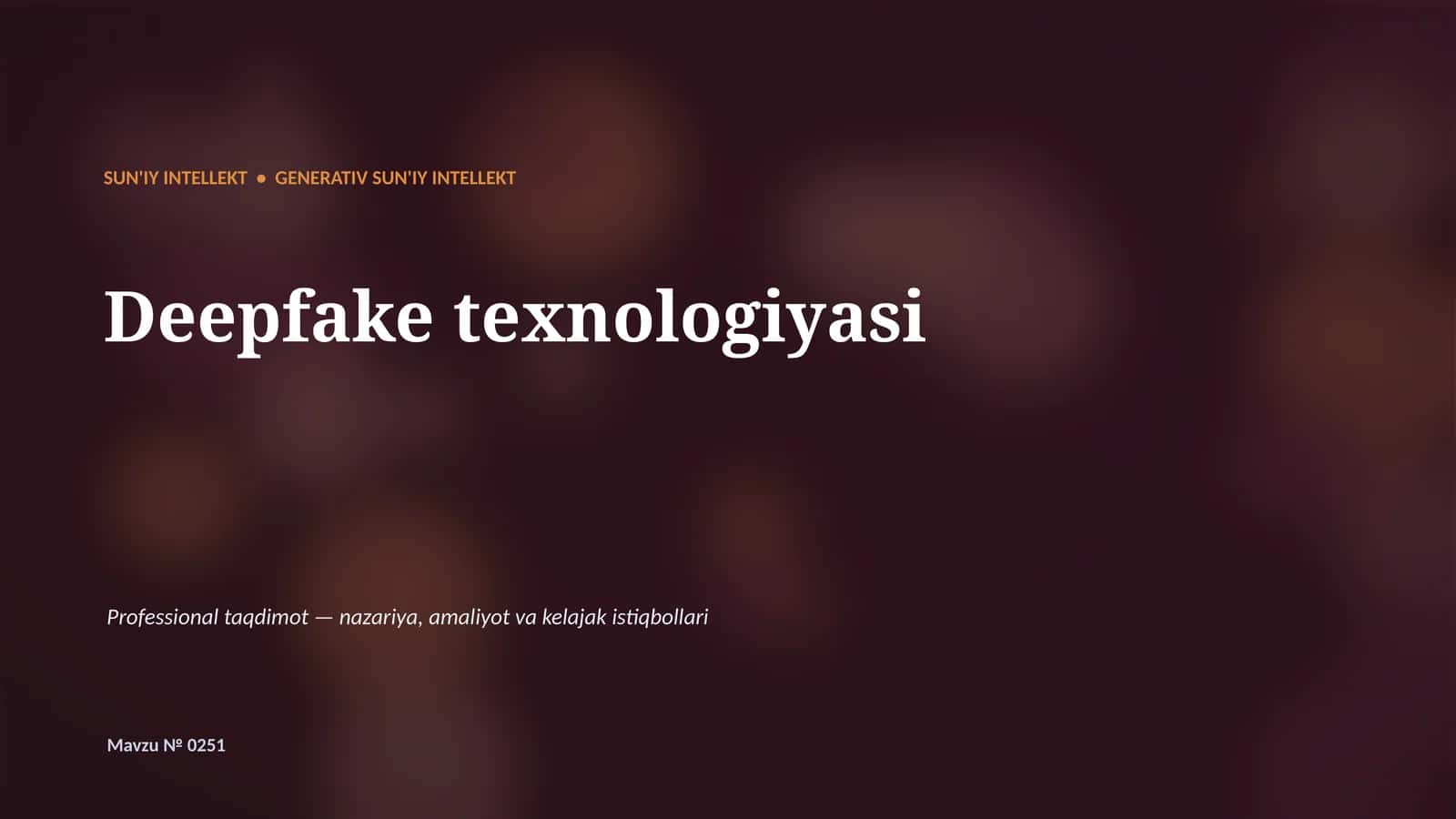 Generativ SUN'IY INTELLEKT