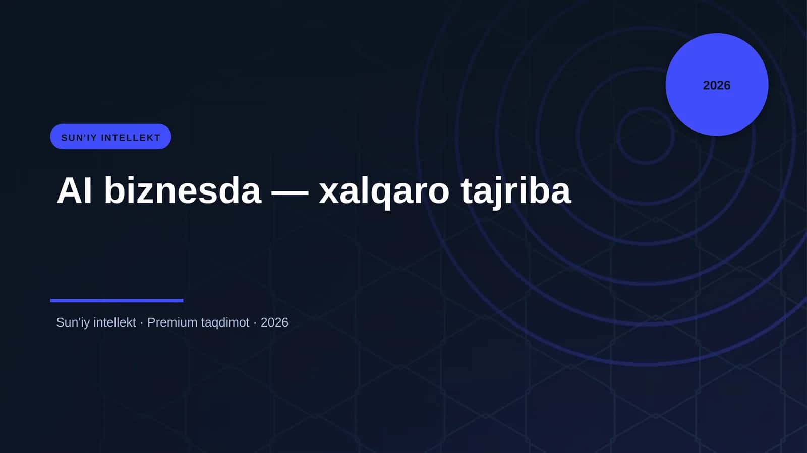 AI biznesda — xalqaro tajriba