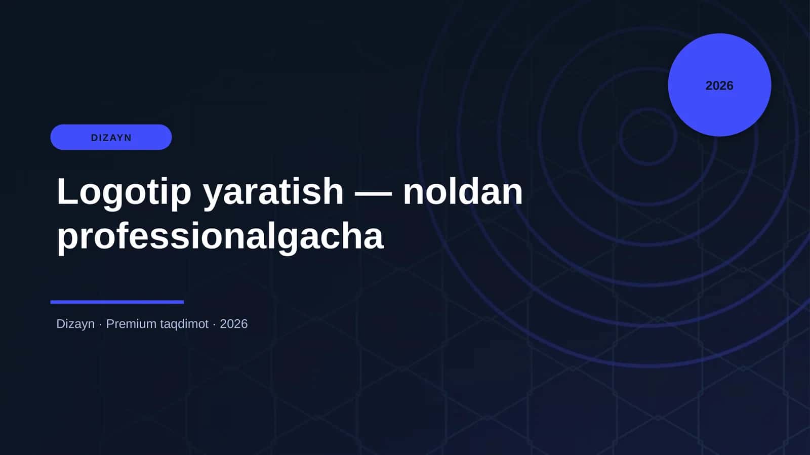 Logotip yaratish — noldan professionalgacha