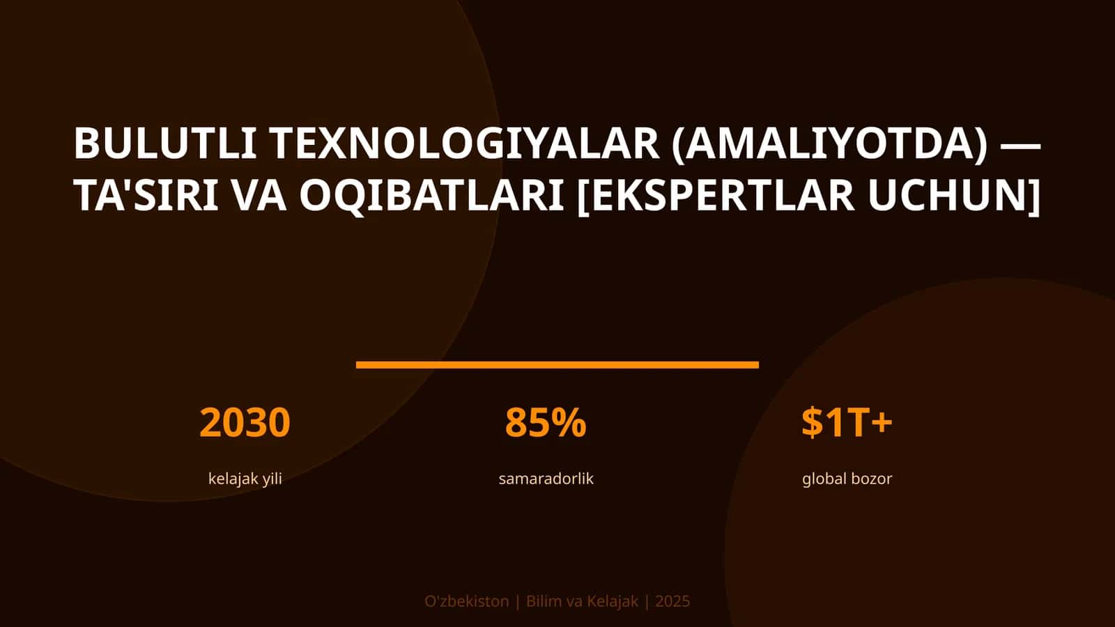 Bulutli texnologiyalar (amaliyotda) — ta'siri va oqibatlari [ekspertlar uchun]