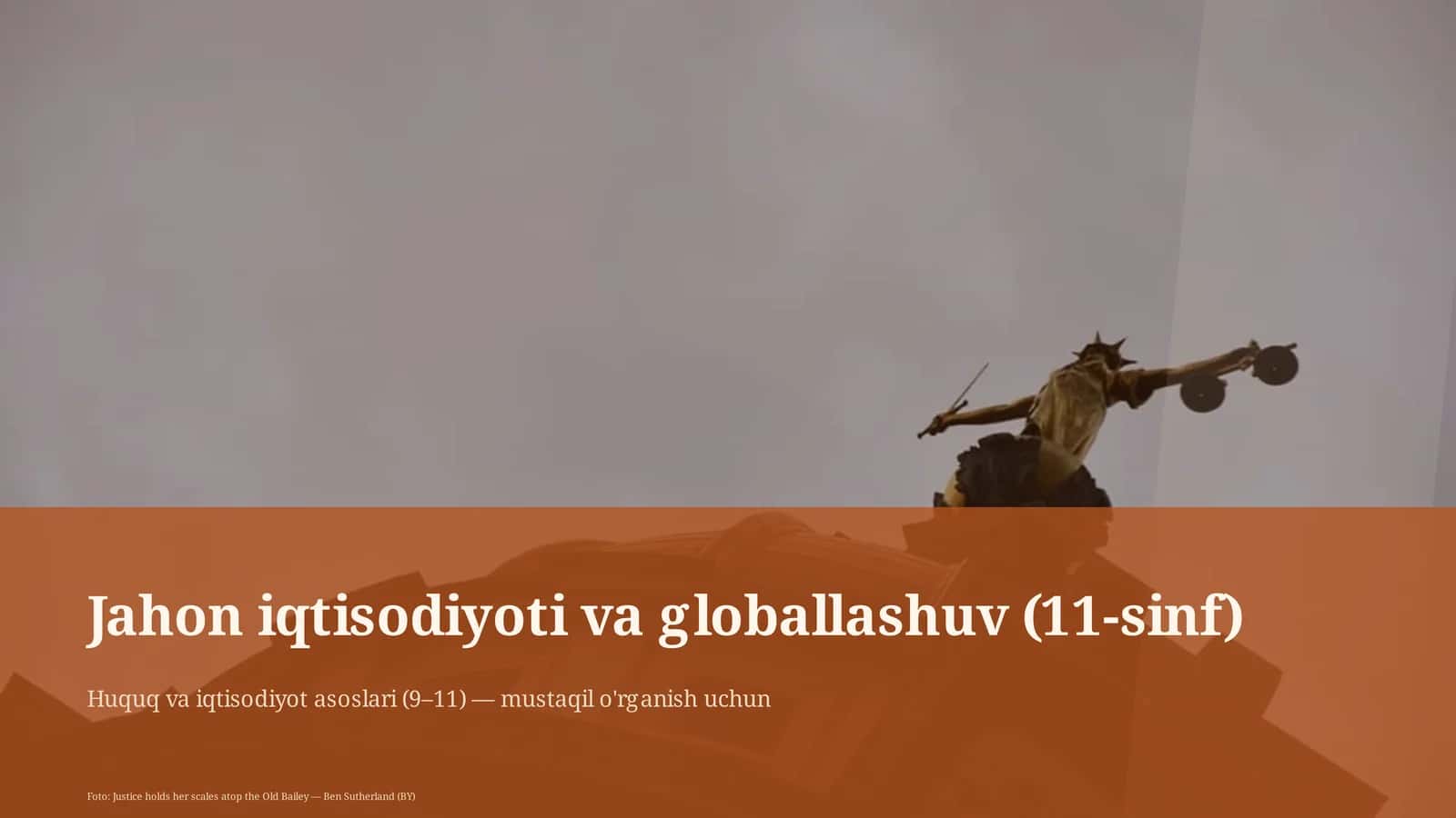 Jahon iqtisodiyoti va globallashuv (11-sinf)